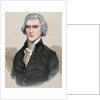 Thomas Jefferson (1743-1826). Engraving. Colored. by Anonymous