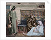 Jesus in the House of Martha and Mary. Engraving. Colored. by Anonymous