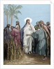 The apostles gathered ears in the day of rest. Engraving. Colored. by Anonymous