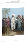 The apostles gathered ears in the day of rest. Engraving. Colored. by Anonymous