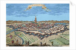 France. Strasbourg. Engraving. 17th century. Colored. by Anonymous