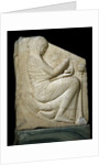 Panel of Ludovisi Throne : Woman placing incense in a Thymiaterion by Anonymous
