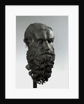 Ancient Greek bronze head of an old man with long beard (philosopher of Porticello) by Anonymous