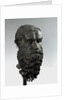 Ancient Greek bronze head of an old man with long beard (philosopher of Porticello) by Anonymous