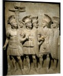 Roman marble relief of the Praetorian Guard by Anonymous