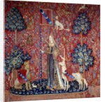 Allegory of touch from the Lady and the Unicorn tapestry by Anonymous