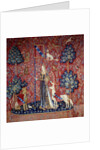 Allegory of touch from the Lady and the Unicorn tapestry by Anonymous
