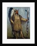 Full length portrait of a Native American chief by school of George Catlin by Anonymous