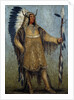 Full length portrait of a Native American chief by school of George Catlin by Anonymous