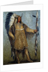 Full length portrait of a Native American chief by school of George Catlin by Anonymous