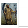 Full length portrait of a Native American chief by school of George Catlin by Anonymous