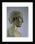 Detail of the Charioteer of Delphi, also known as Heniokhos by Anonymous