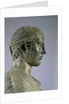Detail of the Charioteer of Delphi, also known as Heniokhos by Anonymous