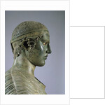 Detail of the Charioteer of Delphi, also known as Heniokhos by Anonymous