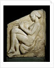 Panel of Ludovisi Throne : A naked woman playing a flute by Anonymous