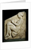 Panel of Ludovisi Throne : A naked woman playing a flute by Anonymous