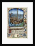 Manuscript illumination of ship at sea from "L'esprit de fortune et de vertu" by Anonymous