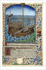 Manuscript illumination of ship at sea from "L'esprit de fortune et de vertu" by Anonymous