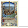 Manuscript illumination of ship at sea from "L'esprit de fortune et de vertu" by Anonymous