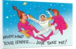 Extraterrestrial Vixens Fighting Over Astronaut by Anonymous