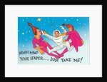 Extraterrestrial Vixens Fighting Over Astronaut by Anonymous