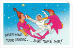 Extraterrestrial Vixens Fighting Over Astronaut by Anonymous
