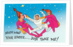 Extraterrestrial Vixens Fighting Over Astronaut by Anonymous
