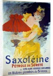 Poster advertising 'Saxoleine', safety lamp oil by Cheret