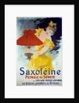 Poster advertising 'Saxoleine', safety lamp oil by Cheret