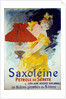 Poster advertising 'Saxoleine', safety lamp oil by Cheret