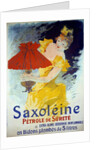 Poster advertising 'Saxoleine', safety lamp oil by Cheret