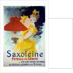 Poster advertising 'Saxoleine', safety lamp oil by Cheret