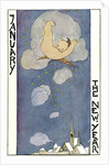 January, Cherub Falling out of Sky by Anonymous