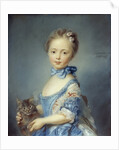 A Girl with a Kitten attributed to Jean-Baptiste Perronneau by Anonymous