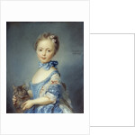 A Girl with a Kitten attributed to Jean-Baptiste Perronneau by Anonymous