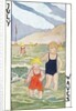July Waves, Children Bathing in Sea by Anonymous