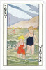 July Waves, Children Bathing in Sea by Anonymous