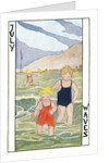 July Waves, Children Bathing in Sea by Anonymous