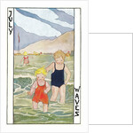 July Waves, Children Bathing in Sea by Anonymous