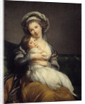 Self-Portrait in a Turban with Her Child by Elisabeth Louise Vigee-LeBrun