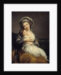 Self-Portrait in a Turban with Her Child by Elisabeth Louise Vigee-LeBrun