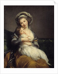 Self-Portrait in a Turban with Her Child by Elisabeth Louise Vigee-LeBrun