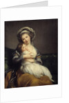 Self-Portrait in a Turban with Her Child by Elisabeth Louise Vigee-LeBrun