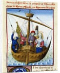 The queen Iseult releases Tristan and they board towards the kingdom of Logres by Anonymous