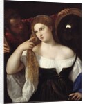 Portrait of a woman at a her toilet by Tiziano Vecellio