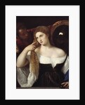 Portrait of a woman at a her toilet by Tiziano Vecellio