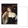 Portrait of a woman at a her toilet by Tiziano Vecellio