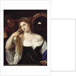 Portrait of a woman at a her toilet by Tiziano Vecellio