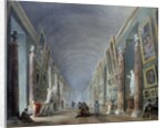 The Grand Hall of the Louvre by Hubert Robert