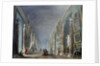 The Grand Hall of the Louvre by Hubert Robert